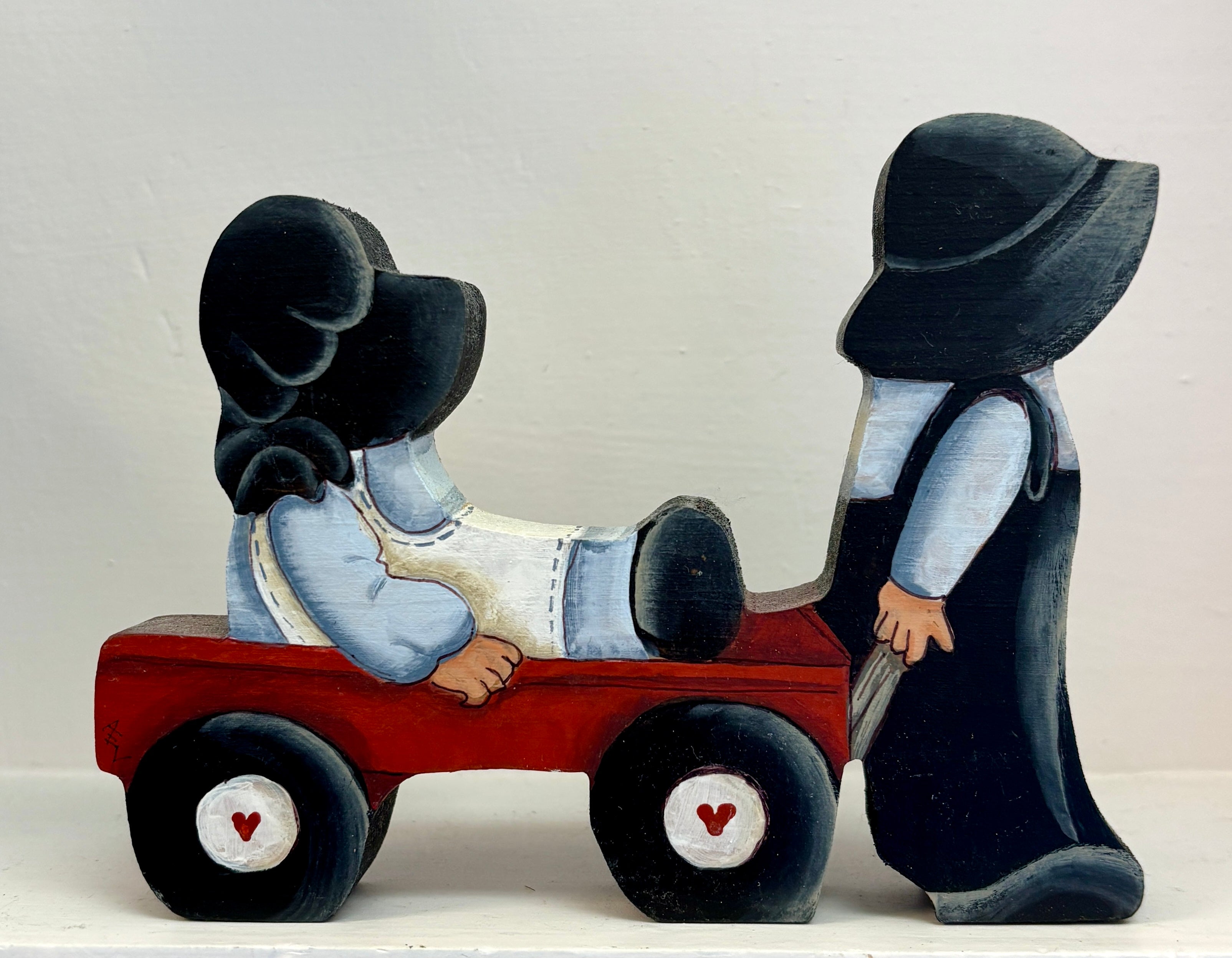 Wood Amish Figurines