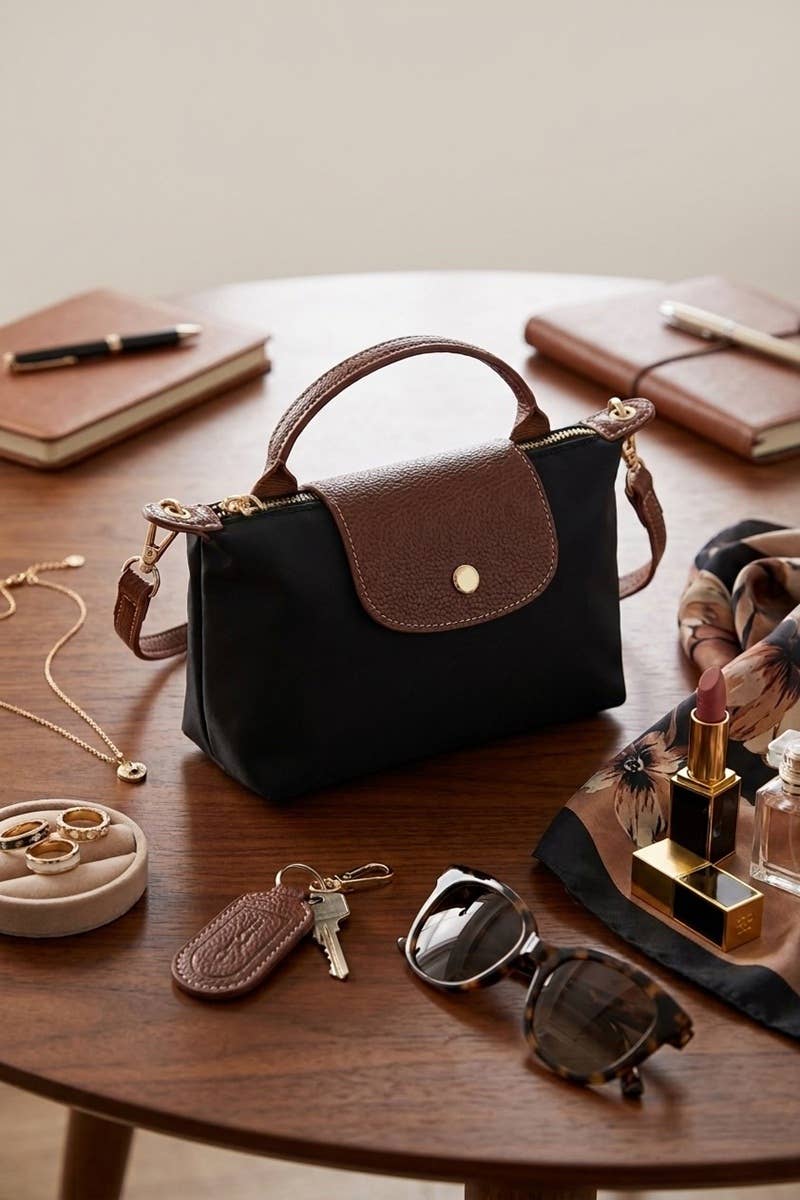Trendy Color Block Flap Mini Handbag: NAVY-198062 / OS