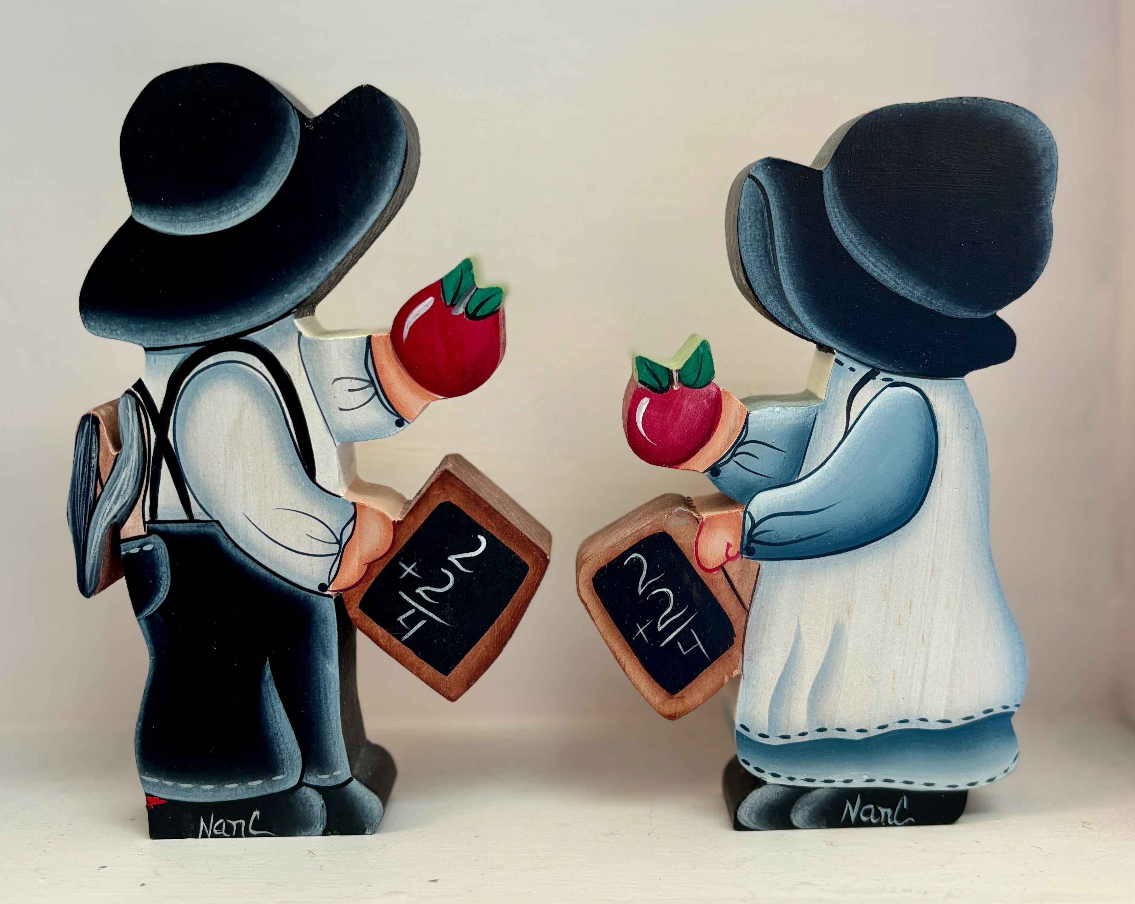 Wood Amish Figurines