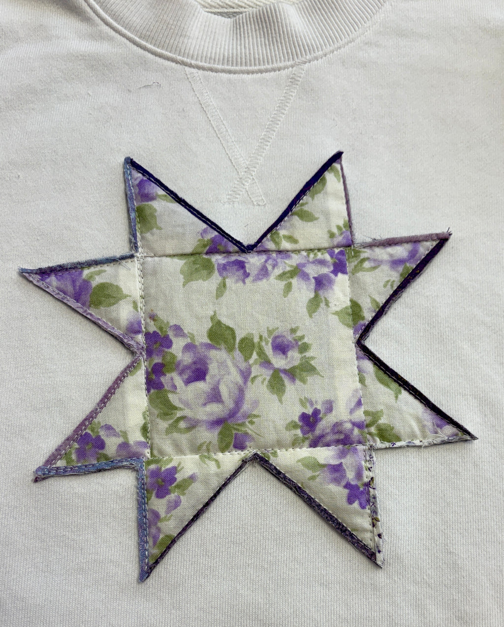 Handmade Quilted Star Sweatshirt