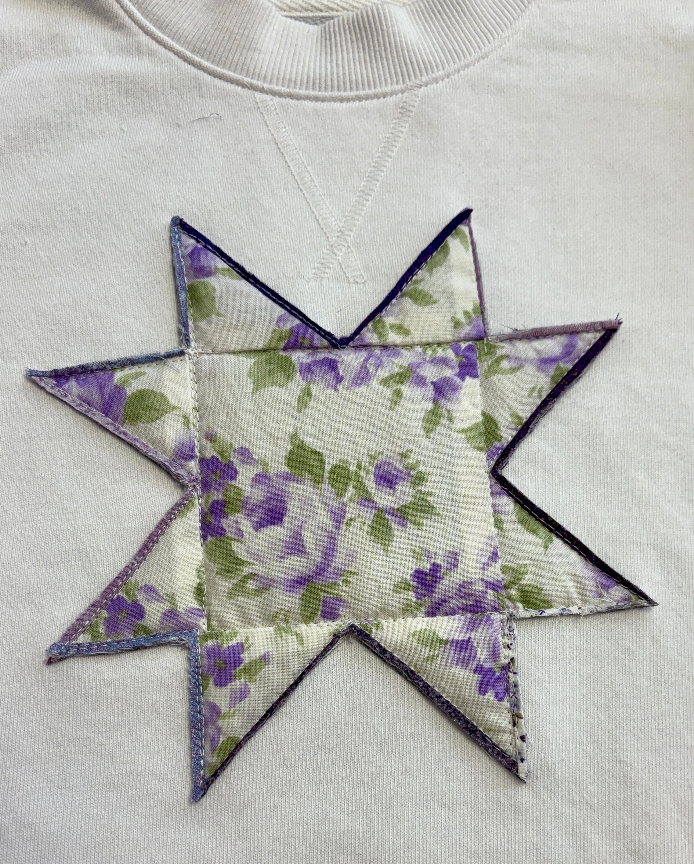 Handmade Quilted Star Sweatshirt
