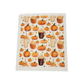 Pumpkin Spice Latte Swedish Dishcloth