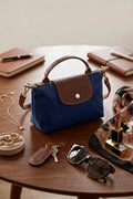 Trendy Color Block Flap Mini Handbag: NAVY-198062 / OS